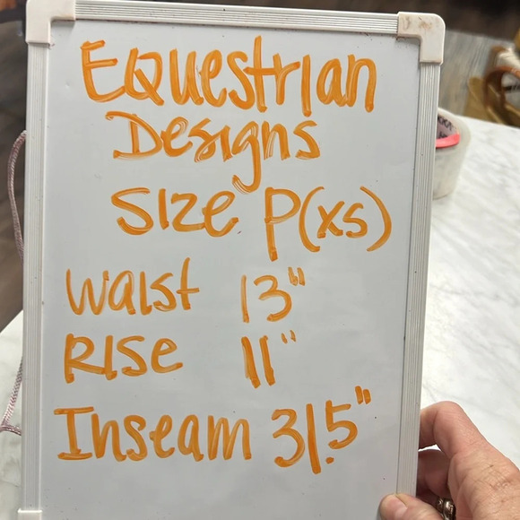 Equestrian Designs Black Ribbed Pull on Straight Leg Pant Size P/XS - Picture 7 of 9